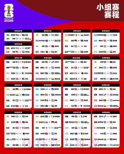 2026世界杯比赛时间今日赛事详情怎么查